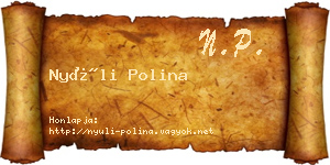 Nyúli Polina névjegykártya